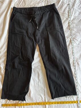 YMI Black Drawstring Jogger Pants with Patch Pockets
